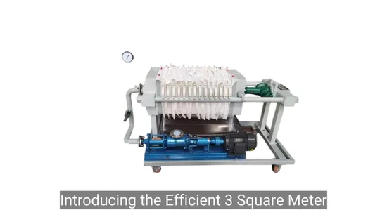 Efficient 3 Square Meter Movable Chamber Filter Press with Screw Pump